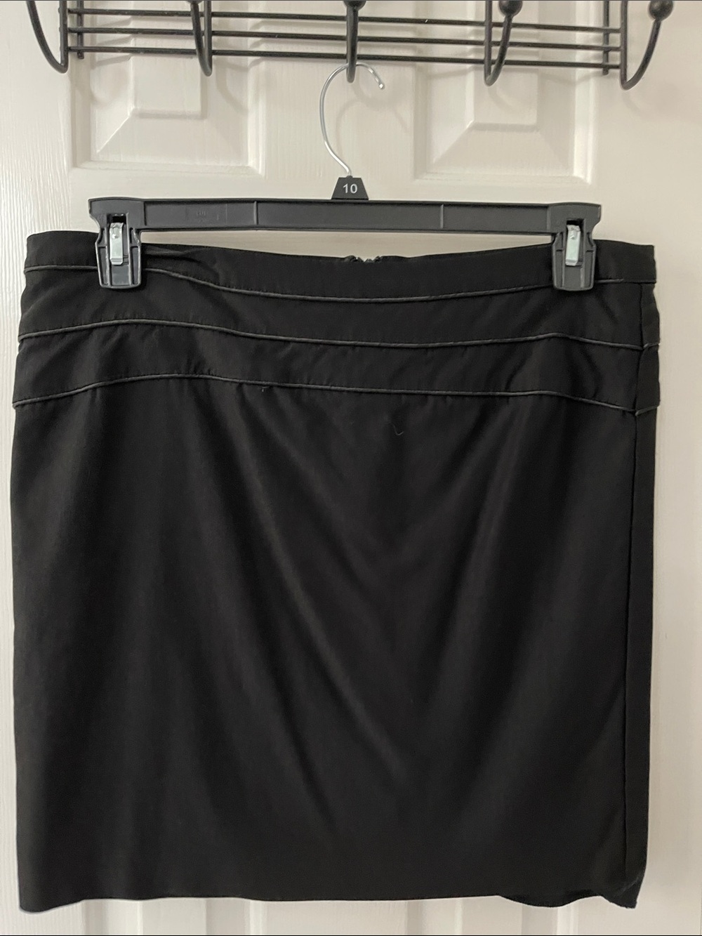 Rampage Black Women's Pencil Skirt with Stitch Band Detail